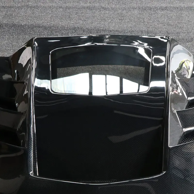 Carbon Fiber Front Engine Hood Transparent Bonnet Cover for Chevrolet Corvette C6 C7 2014 2015 2016 2017 2018 2019