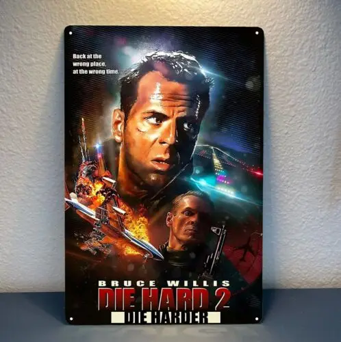 Die Hard Bruce Willis Movie Metal Poster Tin Sign 20x30cm 1pc sign