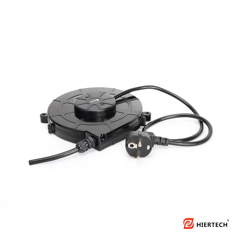 Auto Retractable Power Cord Reel EU (Schuko) Plug 1.6m, Self Lock & Auto Rewind, 13A Power Extension Cord