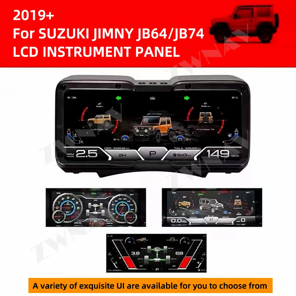 Car Dashboard For Suzuki Jimny JB64 JB74 2019-2026 Virtual Cockpit LCD Digital Cluster Instrument Panel Meter 3 or 5 Doors TPMS