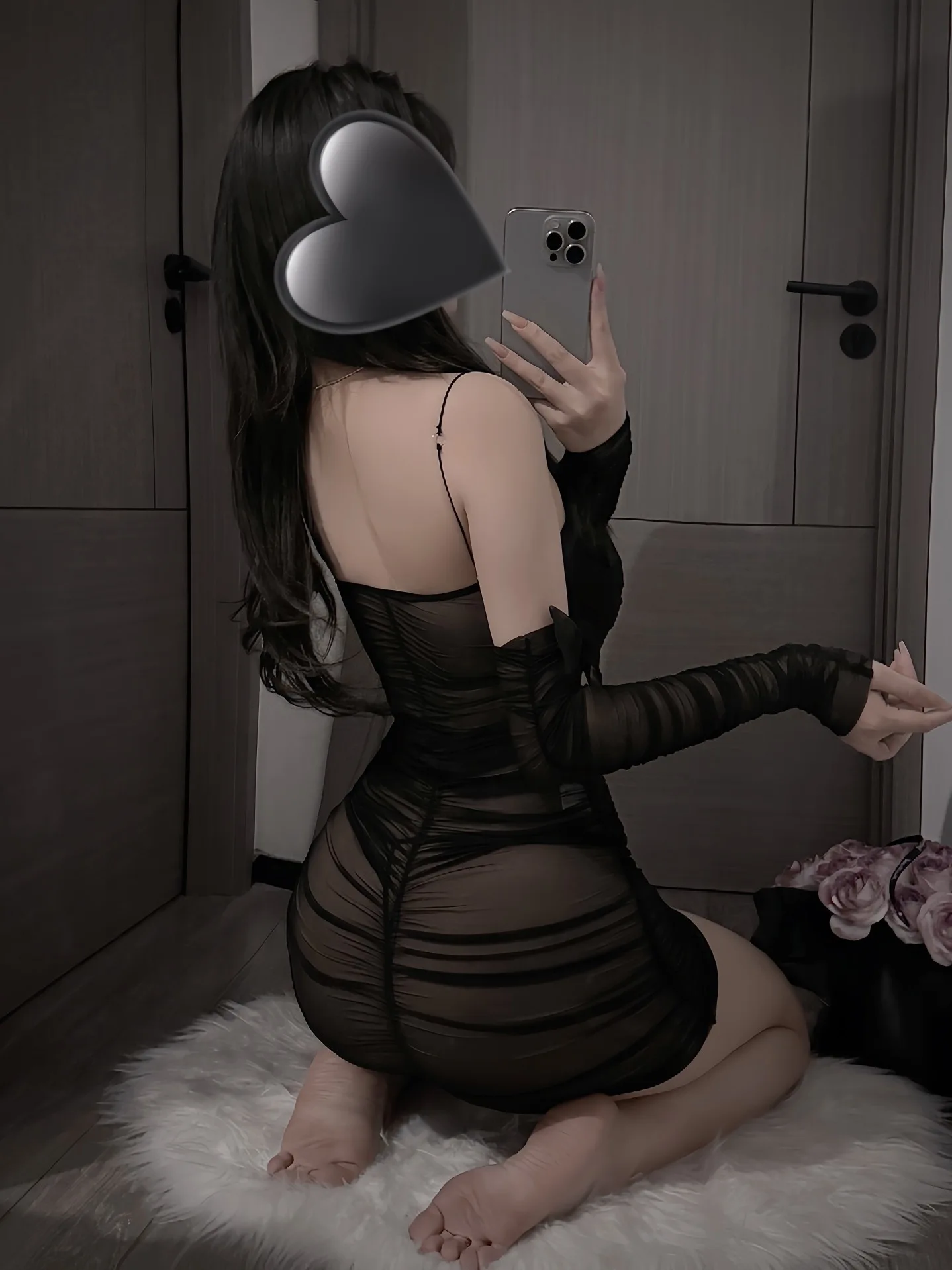 Abito sexy con cinturino stretto Prospettiva calda Tentazione Maglia stile coreano Sling Backless Trasparente Piega Abito avvolgente sull'anca Elegante DH5A