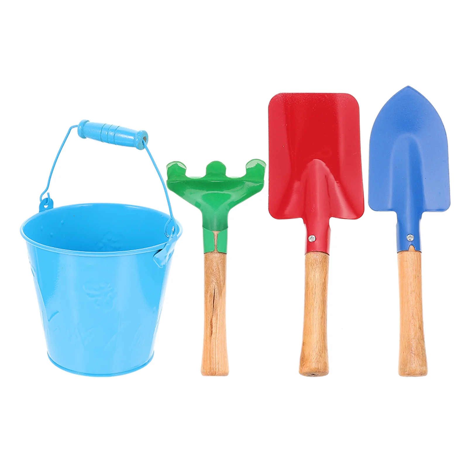 Gardening Garden Kids Tools Hand Toddler Beach Toys Set Sandbox Toys Mini Rake Tool Metal Bucket Trowel Water Kit