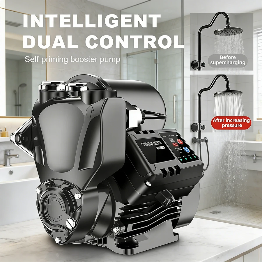 Fully Automatic Silent Water Pressure Booster Pump Self-priming Household Tap Water Heater Boost Pump for Home Water Supply