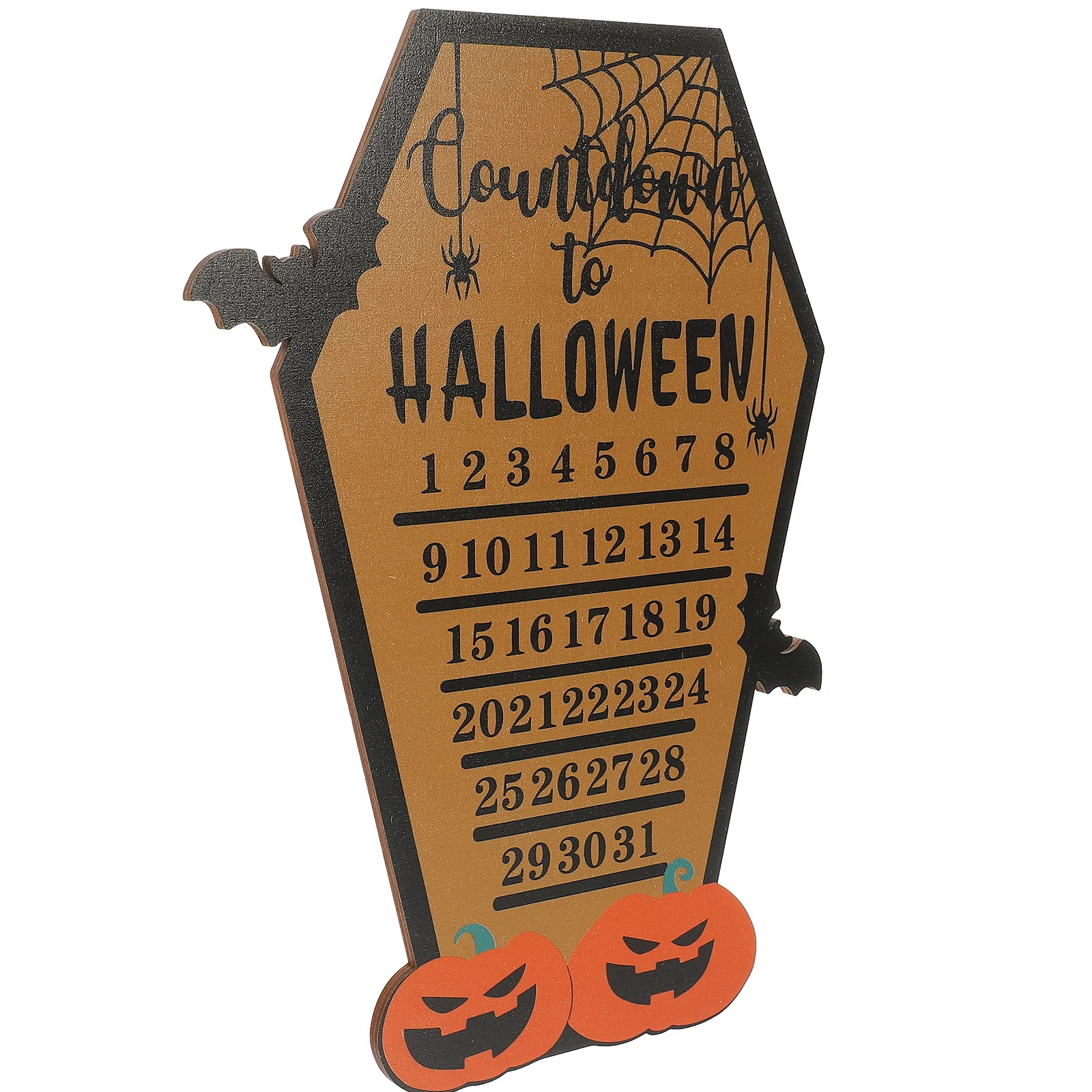 Halloween Pumpkin Ghost Countdown Calendar Home Desktop Wooden Crafts Ornaments Calendars Digital Decoration Decors Household