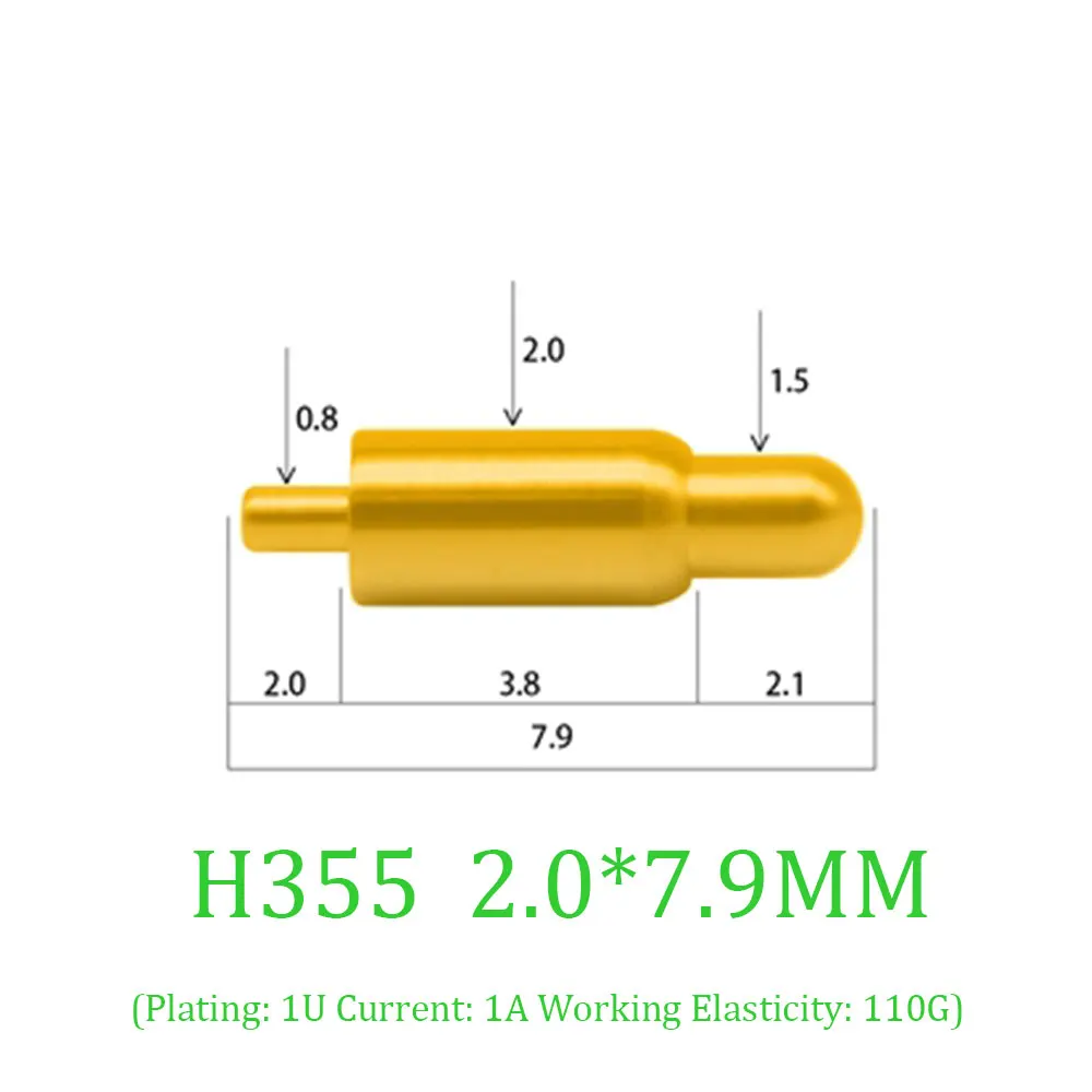 YUXI 1PCS High Current Spring Loaded Pogo Pin Male Female Connector Power Heavy Current Battery Connector POGOPIN Header Charge