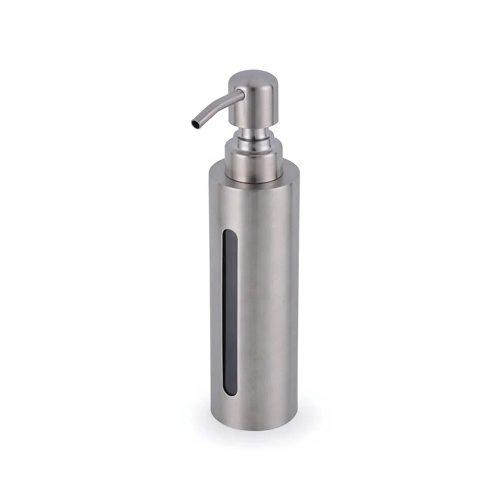 Rust Proof Stainless Steel Liquid Soap Dispenser Bottle Reusable Hand Wash Liquid Soap Dispenser For Bathroom