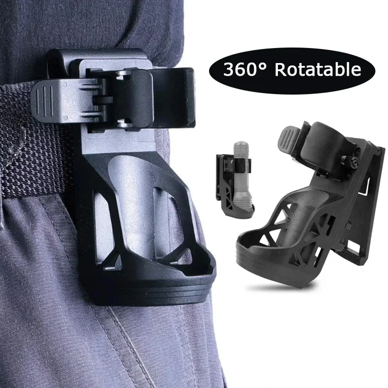 Tactical 360° Rotating Flashlight Holster with Lever Side Lock System Set General Torch Set Plastic Torch Set Set Quick Unplug