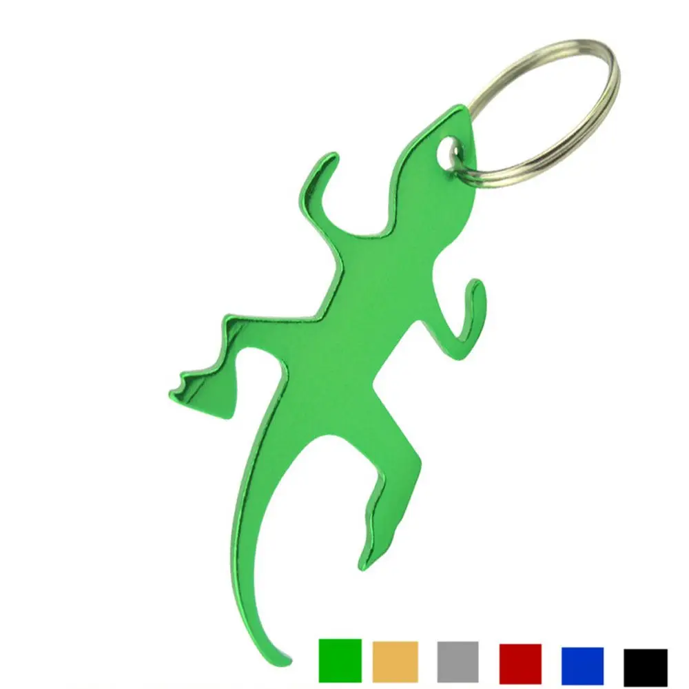 Lizard Shape Novelty Aluminum Alloy Keyring Keychain Bar Beer Bottle Cap Opener Pocket Tool