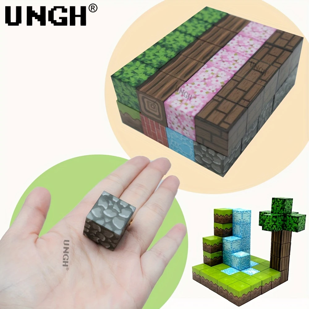 UNGH 50-200PCS magnetische blok bouwsteen magneet puzzel speelgoedbouwset STEM constructie DIY educatief speelgoed geschenken