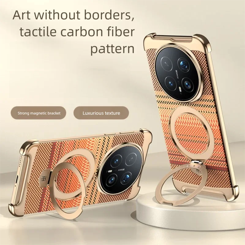 

Luxury Frameless Magnetic Pivot Shell Case For Honor Magic 7 8 Pro Stand Cover With Strong Magnetic Bracket Premium