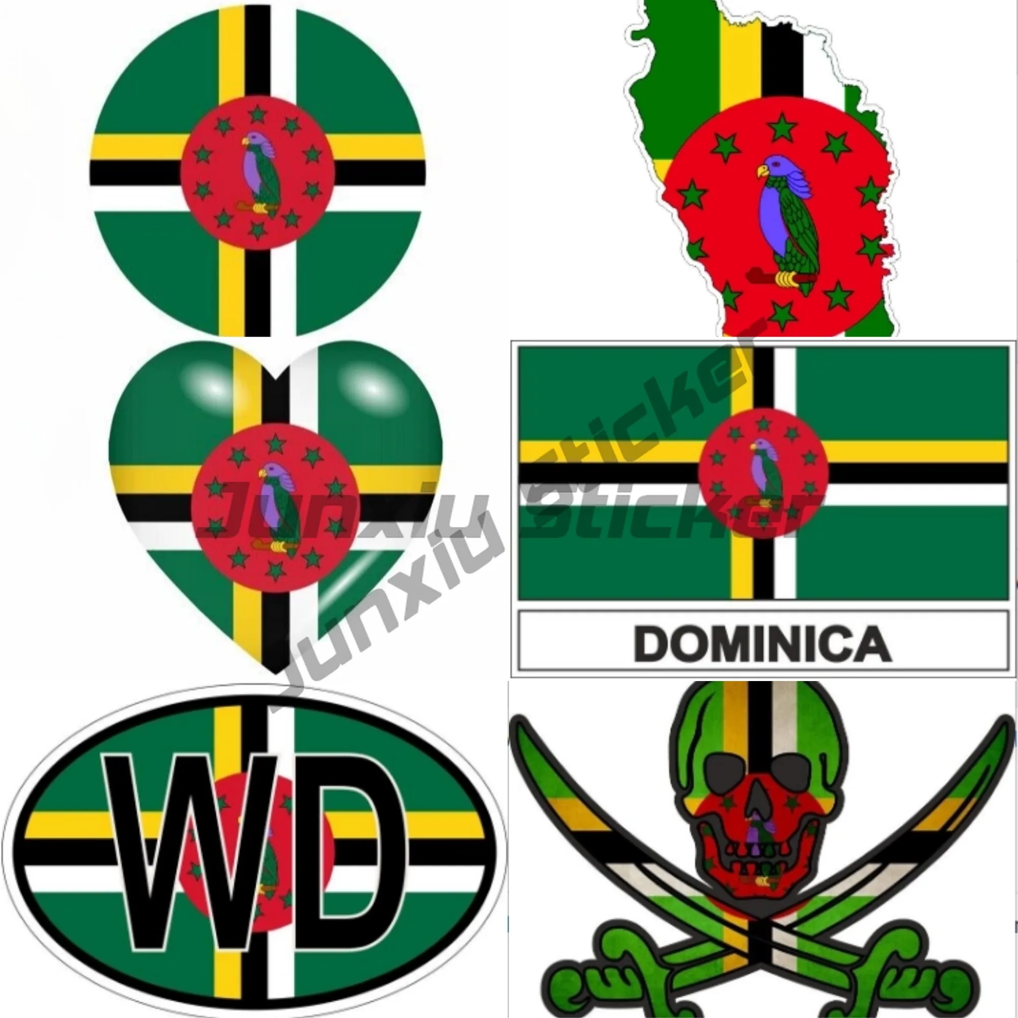 

Stickers Decal Souvenir Vinyl Car Shield City Flag World Crest Dominica