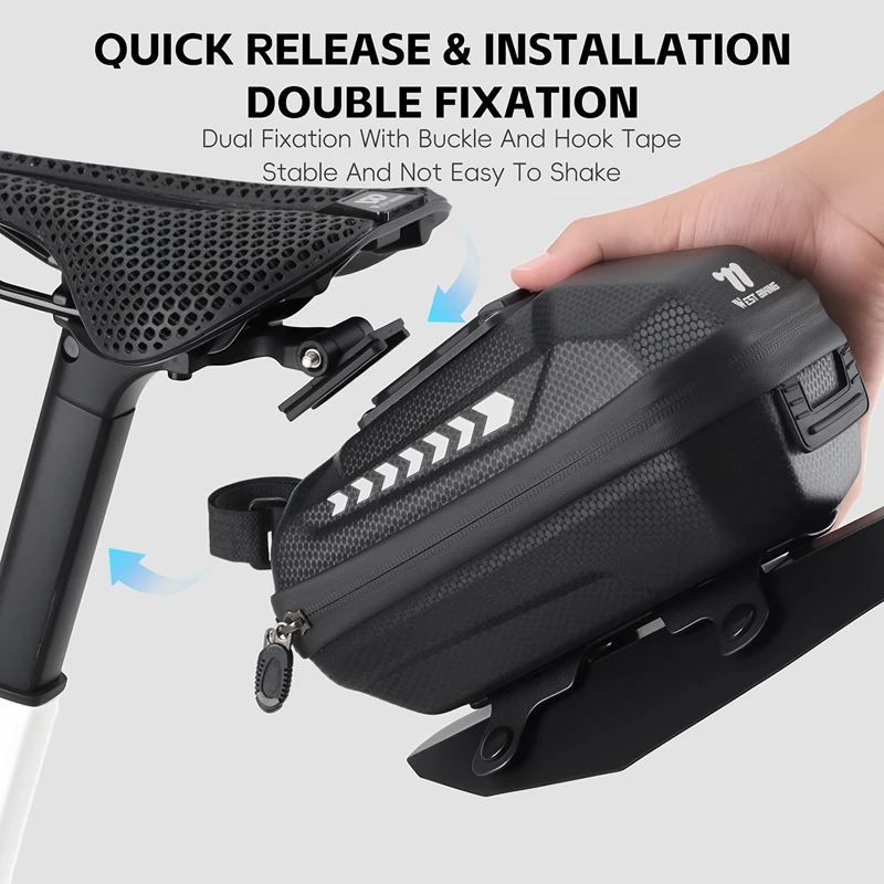 

Велосипедная седельная сумка WEST BIKING с брызговиком, портативная водонепроницаемая сумка для велосипедного сиденья, сумка для хранения дорожного велосипеда MTB, аксессуары для велосипеда