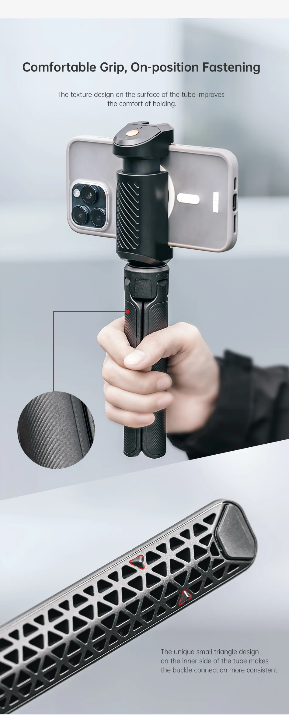 Ulanzi falcam treeroot schnell öffnendes Desktop-Stativ max. Last 5kg mit universeller Schnitts telle für Smartphone-Kamera-Video licht – Detail 5