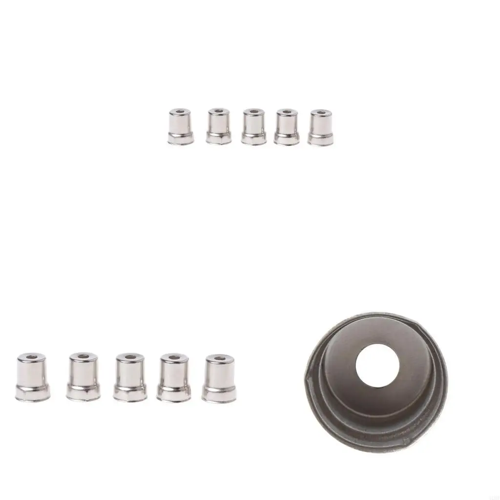 J1HF 5Pcs/Set Steel Cap Microwave Oven Replacement Round Hole Magnetron Silver Tone