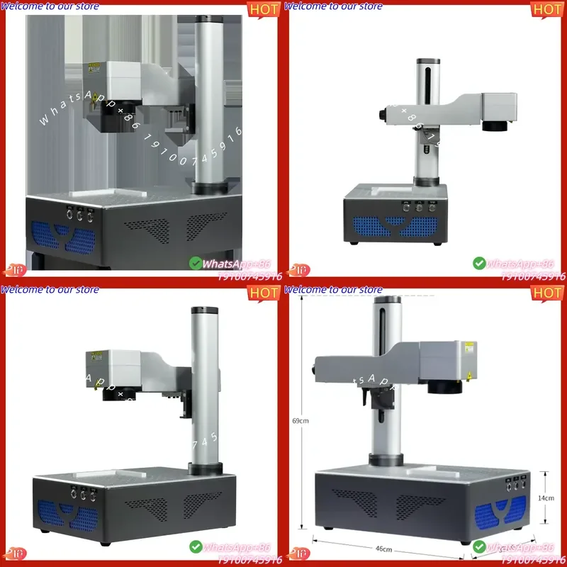 2026 Large Area Engraving Fiber Engraver Price Cutting Marking Port Cutting Machine and Engraving Power 50 W for Rings