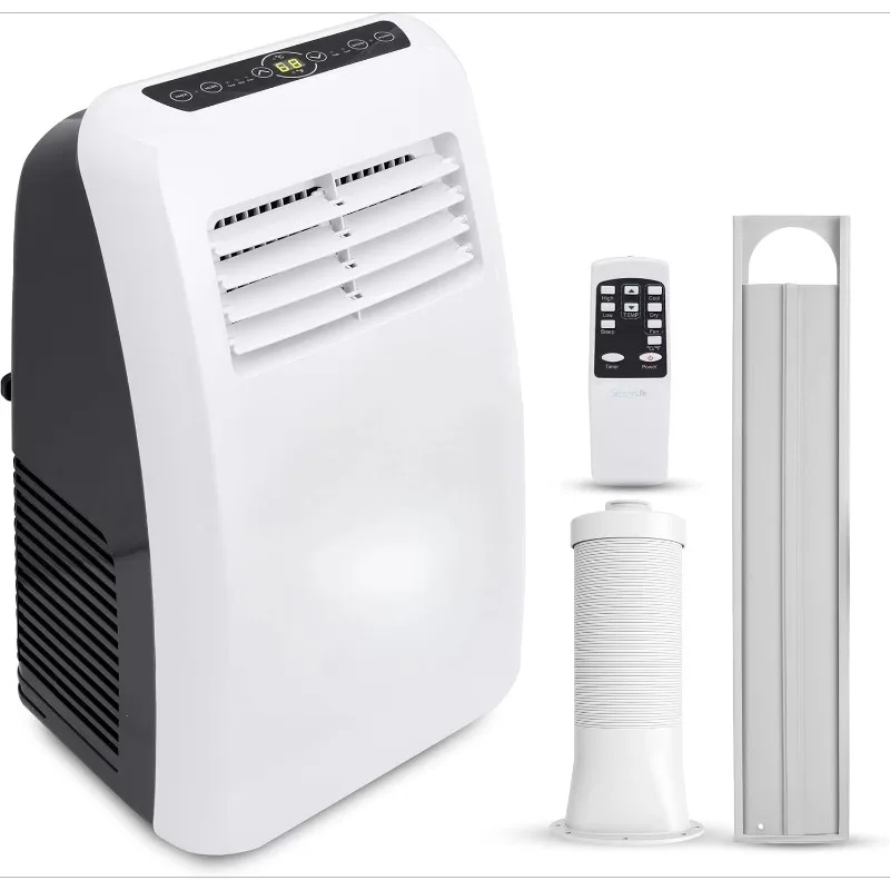 3-in-1 Portable Air Conditioner - Cooling, Dehumidifier & Fan, Remote Control, Window Mount Exhaust Kit Included
