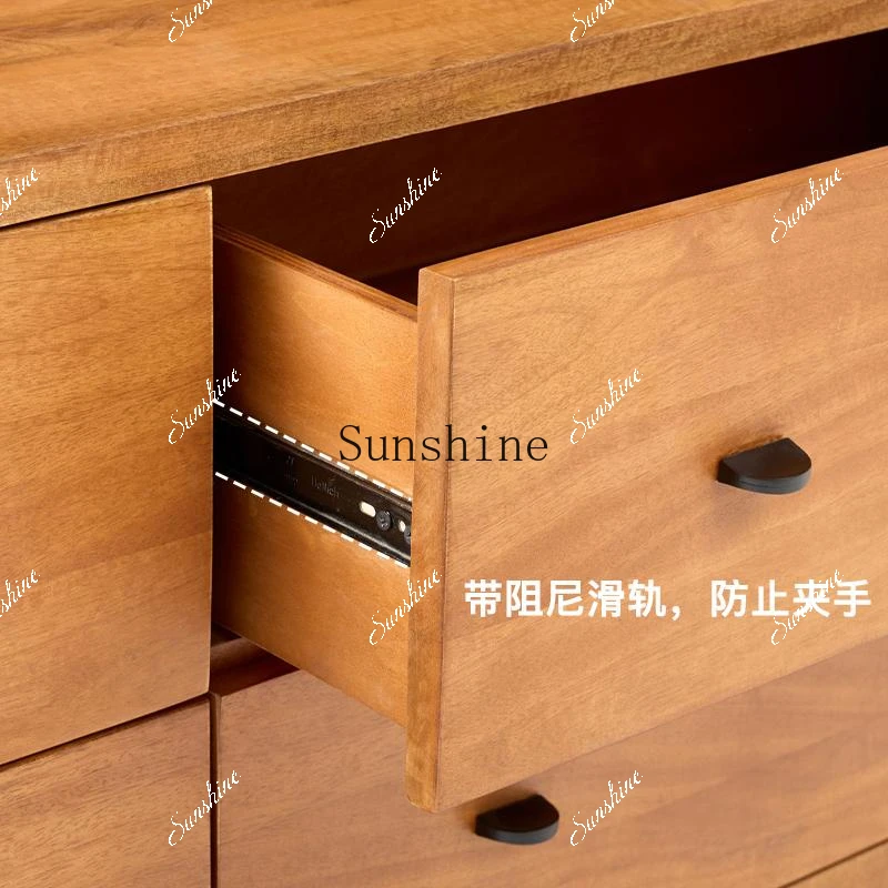 Medieval solid wood bedroom storage retro drawer cabinet living room multi-function  FT