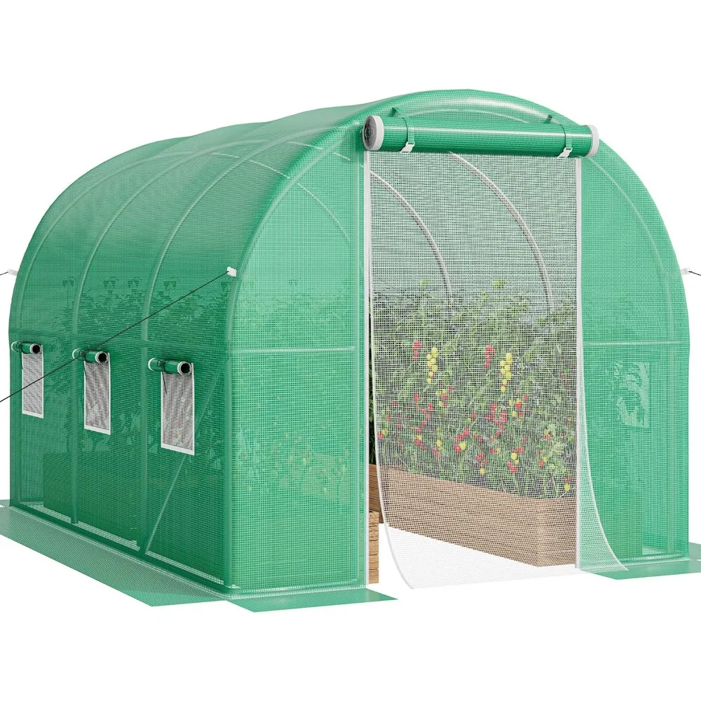 

10'x6.5'x6.5' Greenhouses Large Walk-in Green House Heavy Duty Tunnel Green Houses Outdoor Portable Plant Gardening Upgraded Ga