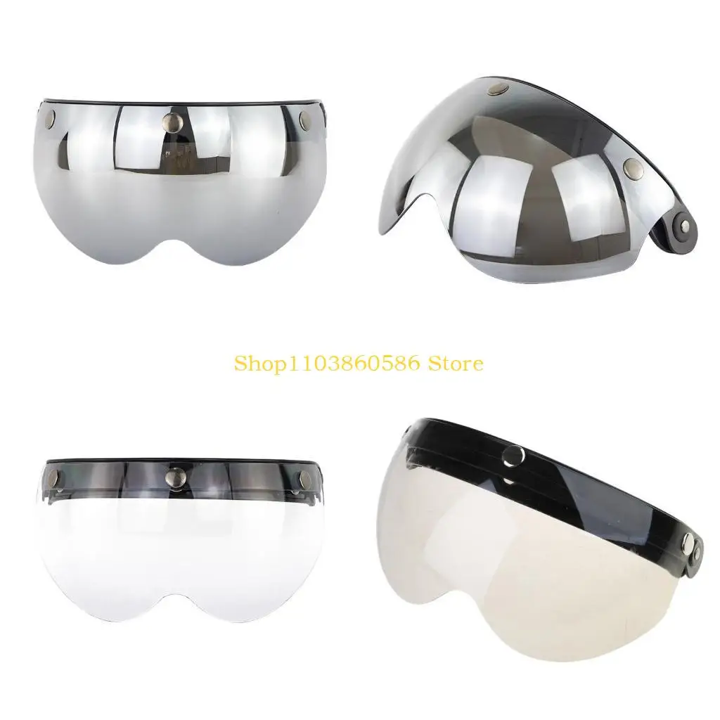 242A Universal 3-Snap Motorbike Helmet Visor Front Up Wind Len Sunglasses