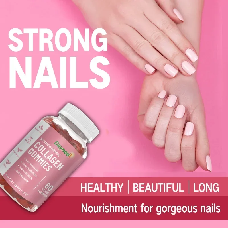 2 Bottles Of Beauty Nails Collagen Supplement Whitening Pills Brightening Hair And Skin Whitening Collagen Tablets