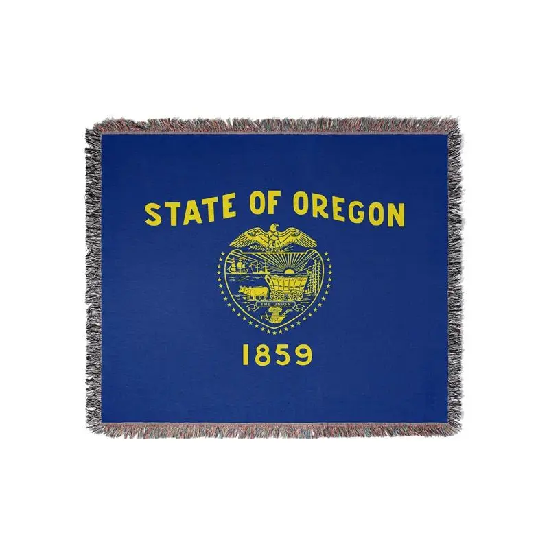 Aertemisi Oregon United States of America Jacquard Fringed Woven Throw Blanket