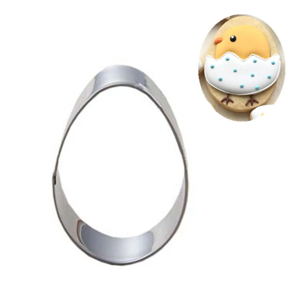 

Egg Shape Stainless Steel Cookie Cutter Molds Eco-Friendly DIY Non-Stick Chocolate Biscuit Fondant Cake Cutters