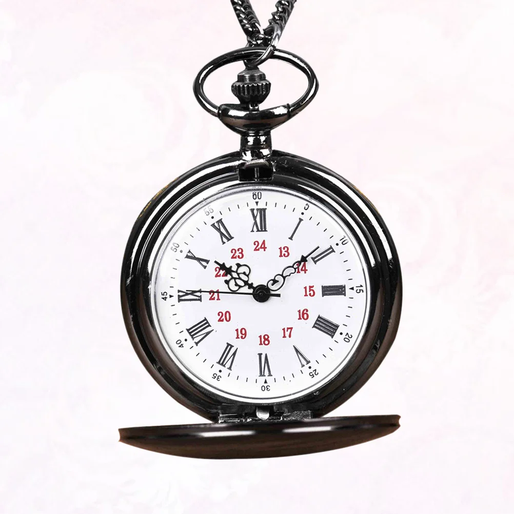 ساعة جيب ذات وجه روماني عتيقة قلادة كوارتز إبداعية للرجال ملابس حريمي تزيين هدية شخصية #2
