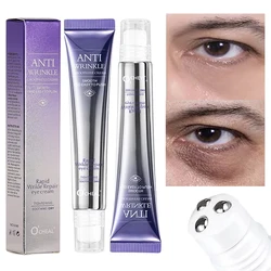 O'CHEAL 2Pcs Rollerball Massager Moisturizing Eye Cream Anti Dark Circle Firming Eye Cream Serum Hyaluronic Acid Eye Skin Care