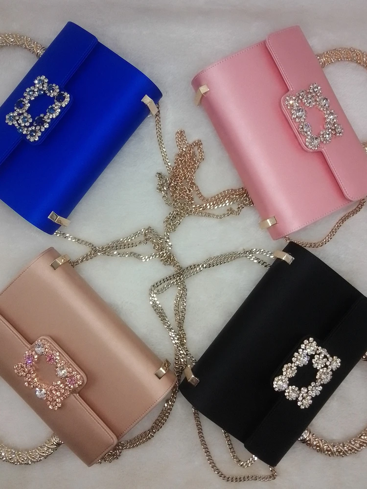 

Faionable Silk Diamond Bule oulder Crossbody Handbag for Women Ele Par Commuting Bag Versatile Lightweight Bag