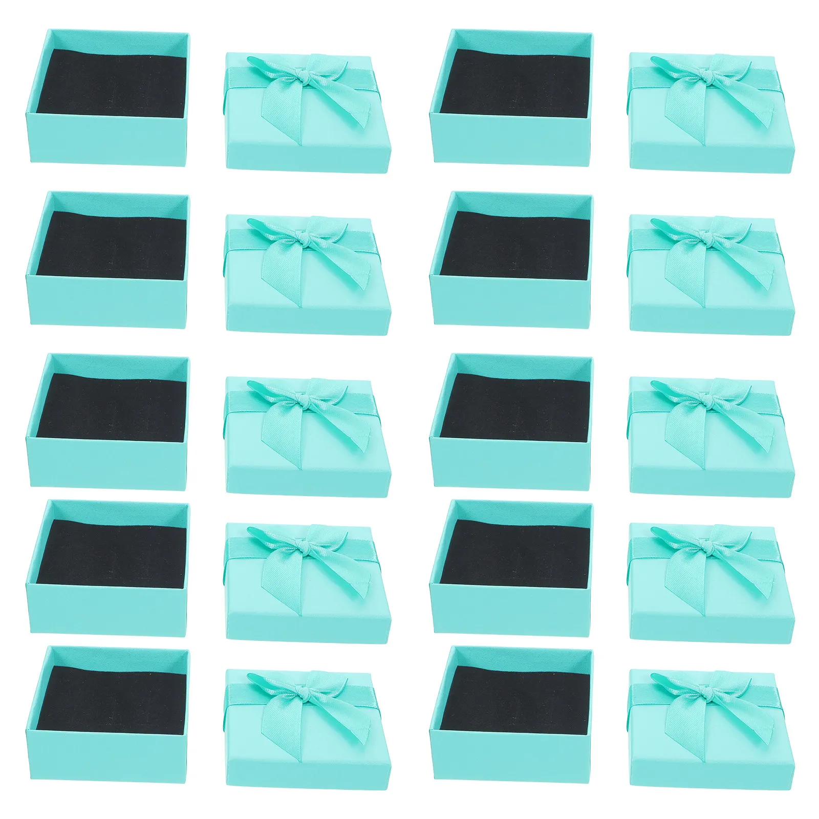 10Pcs Jewelry Gift Box Pearlescent Paper Cardboard Lid Secure Storage Small Gift Packaging Boxes for Earrings Rings Pendants