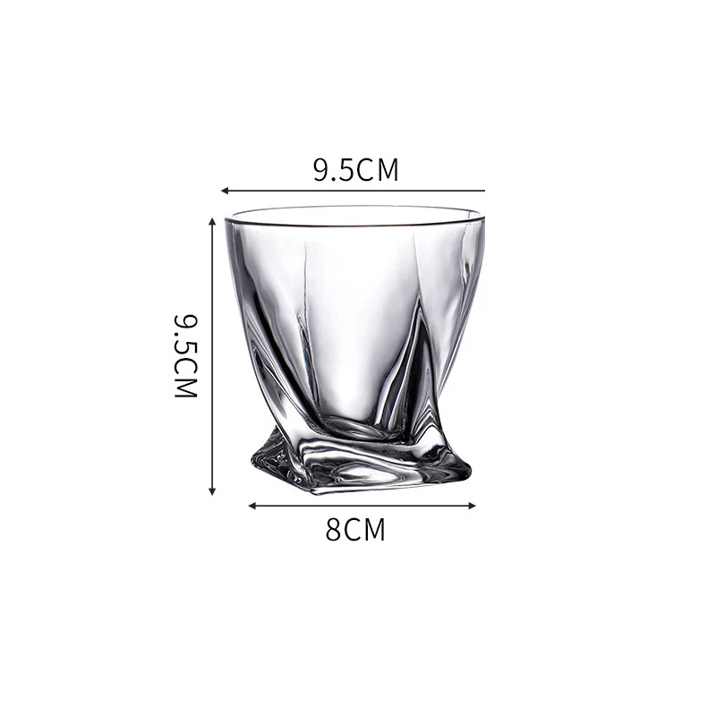 10.3oz 300ml European Style Crystal Whisky Glass Creative Barware for Cocktail Transparent Beer Tequila Glasses Drinkware Party
