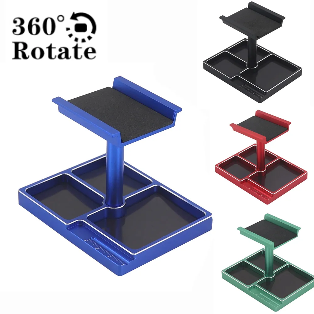 

Metal RC Car Part Work Stand Repair Workstation Assembly Platform 360 Degree Rotation for TRX4M SCX24 AX24 FCX24 1/18 1/24