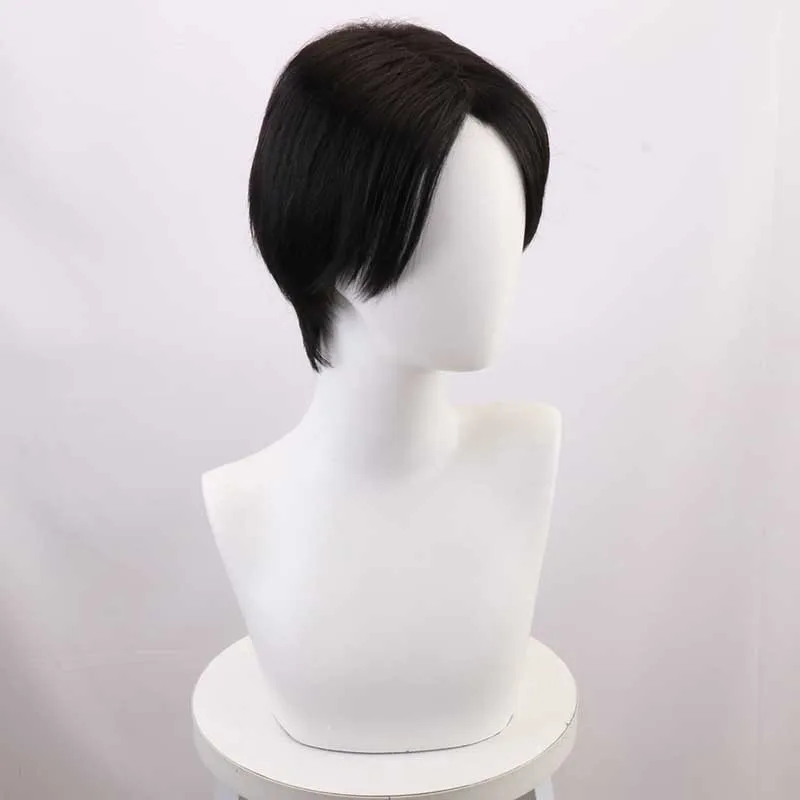 Killing Stalking Yoon Bang Junho Attack On Titan Levi Kapitan Anime Cosplay Peruka Siatka Różowa