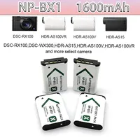 NP-BX1 Digital Camera Battery1600mAh NP BX1 for SONY DSC RX1 RX100 RX100iii M3 RX1R WX300 HX300 HX400 HX50 HX60 GWP88 WX350