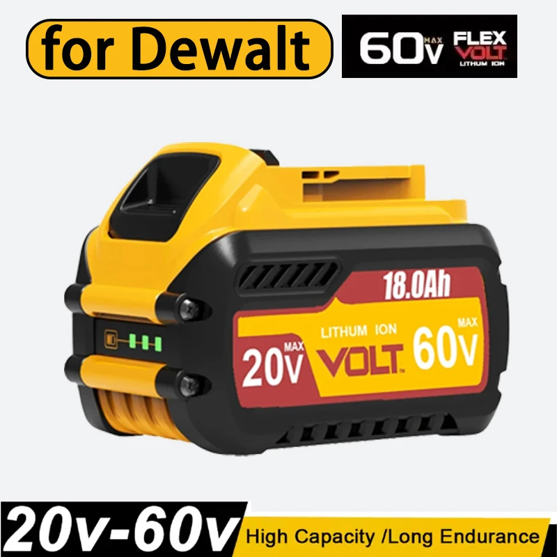 

Аккумулятор для DeWalt 20В/60В 18.0Ач, высокая емкость, универсальный, для электроинструментов, модель DCB609