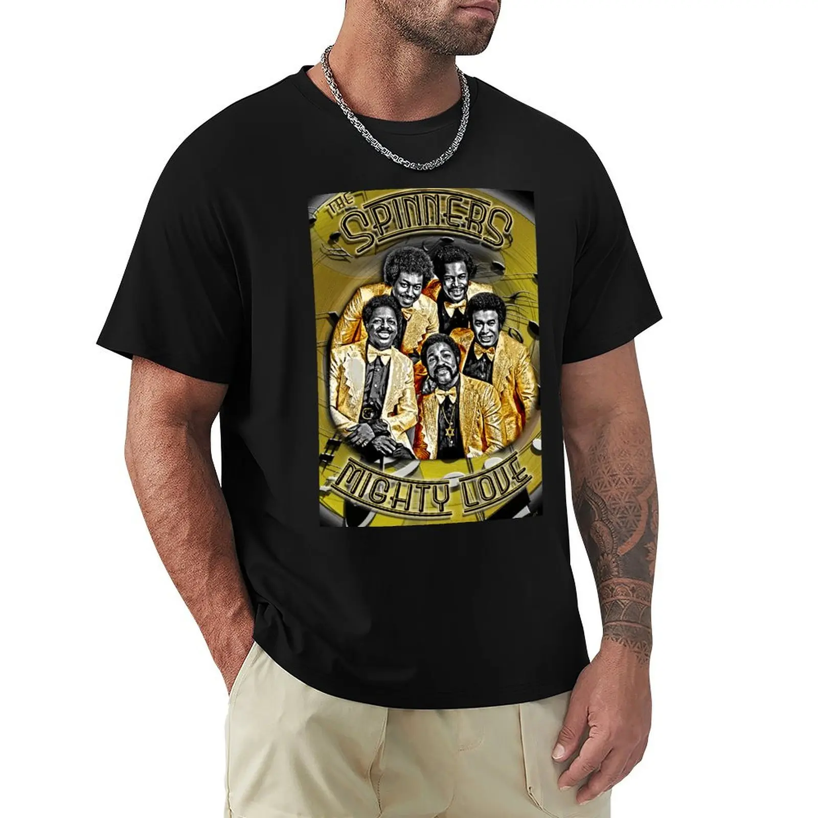 

The Spinners Mighty Love D-3 Graphic Dress T-Shirt luxury t-shirt oversized graphic tee baggy shirts mens clothing