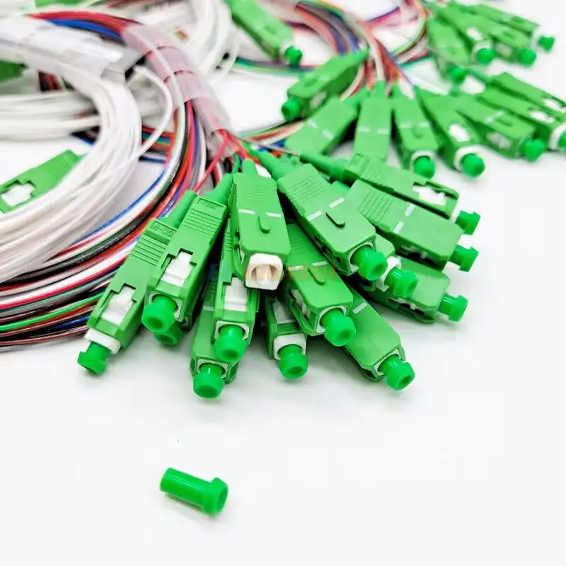 Kualitas tinggi 10 buah/lot 1X2 1X4 1X8 1X16 PLC SC/APC SM Mode tunggal 0.9mm G657A1 1m FTTH Fiber Optic Splitter
