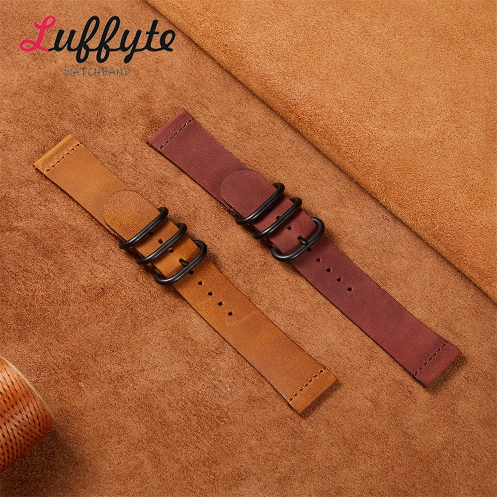 Confortável nova pulseira de couro de bezerro macio 20mm 22mm negócios casual pulseiras pulseira de substituição