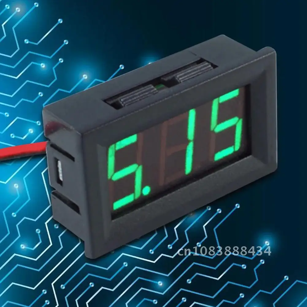 

0.56inch LED Display DC 4.5-30V Two-wire Digital Voltmeter Multifunctional Practical Amp Volt Voltage Current Meter Tester