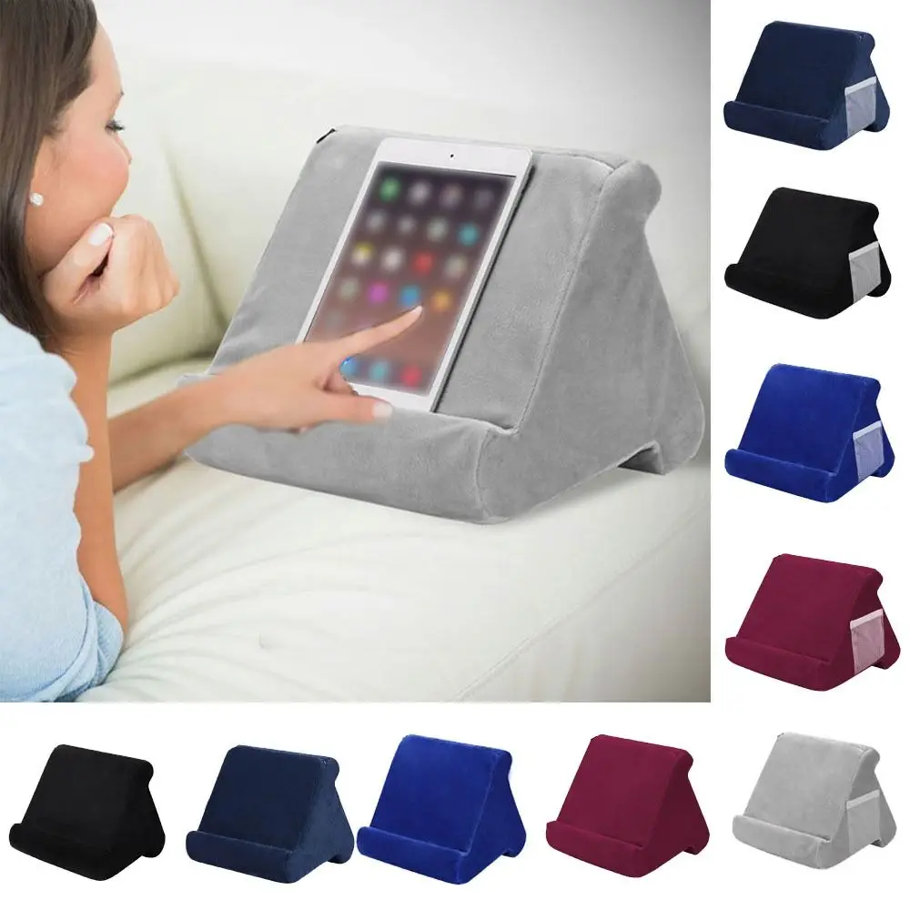 

Multi-Angle Soft Tablet Rest Cushion Detachable with Mesh Pocket Reading Pillow Stand Multifunctional Soft Tablet Reading Holder