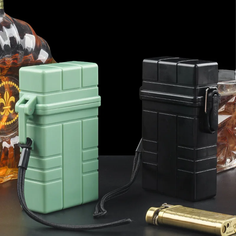 Outdoor Waterproof Cigarette Case 20 Creative Portable Sealed Pressure-resistant Cigarette Box