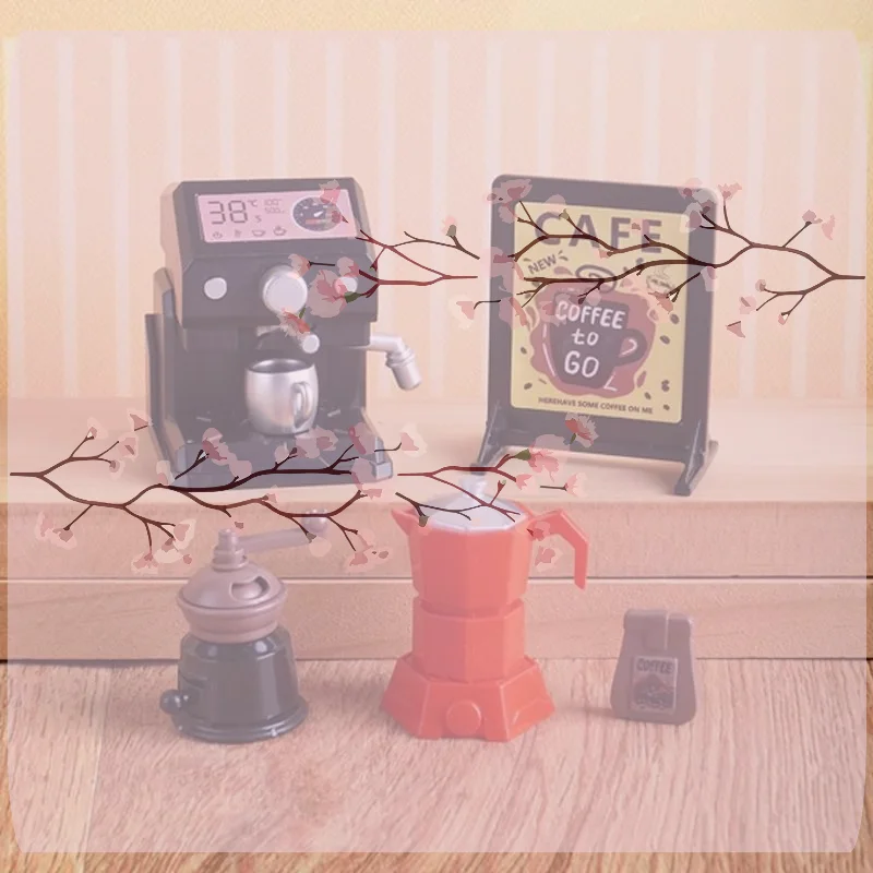 

Miniature Coffee Machine Cup Models Kitchen Utensils Baking Oven Dollhouse Furniture Play Home Kitchen Toy Gift