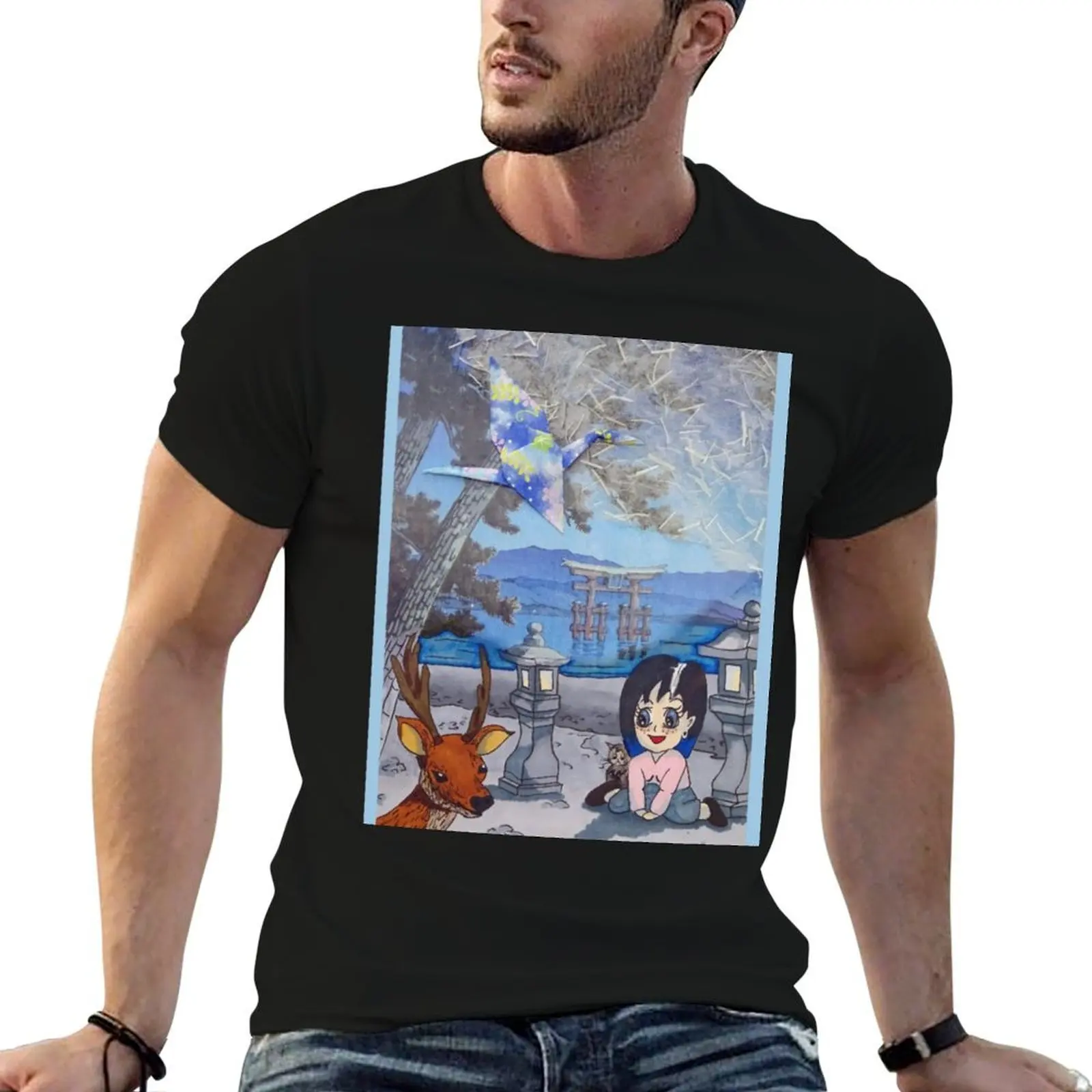

personalised on shirt t t T-Shirt Island designer Lanterns shirts Miyajima