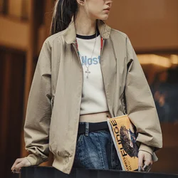 Maden Vintage Jacket for Women Stand Up Collar Workwear Coat Spring and Autumn Vintage Baseball Jackets Unisex Clothing