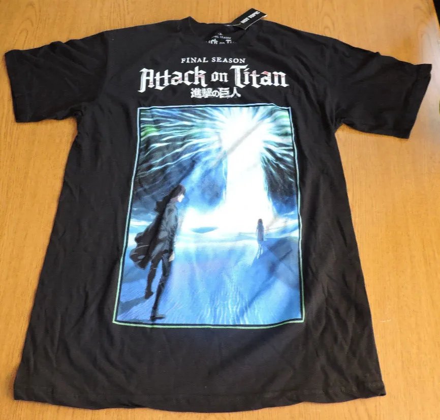 

Anime Attack on Titan Final Season Eren Yeager & Ymir Tee T-Shirt Size Med NWTPrinted T-Shirt Men T-Shirts