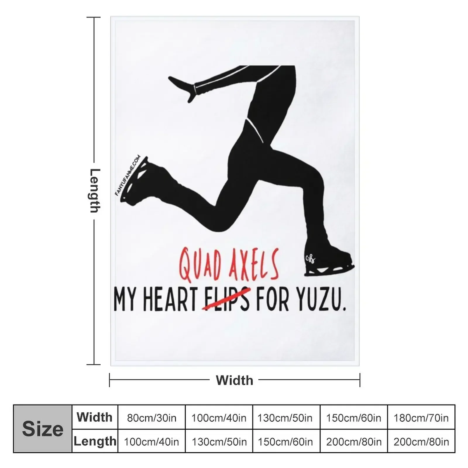 FanyuFanme - My Heart Quad Axels For Yuzu - Yuzuru Hanyu Throw Blanket Multi-Purpose Bed covers Blankets