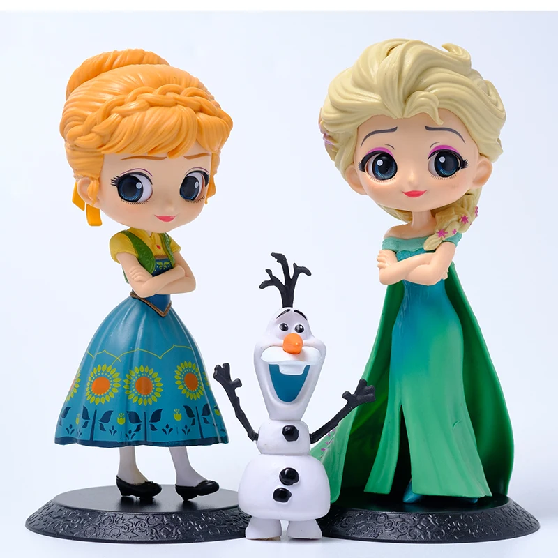 Disney Frozen Princess Anna Bridesmaid Dresses Snow Treasure Doll Anime Figure Model Ornament Toy Doll Christmas Gift