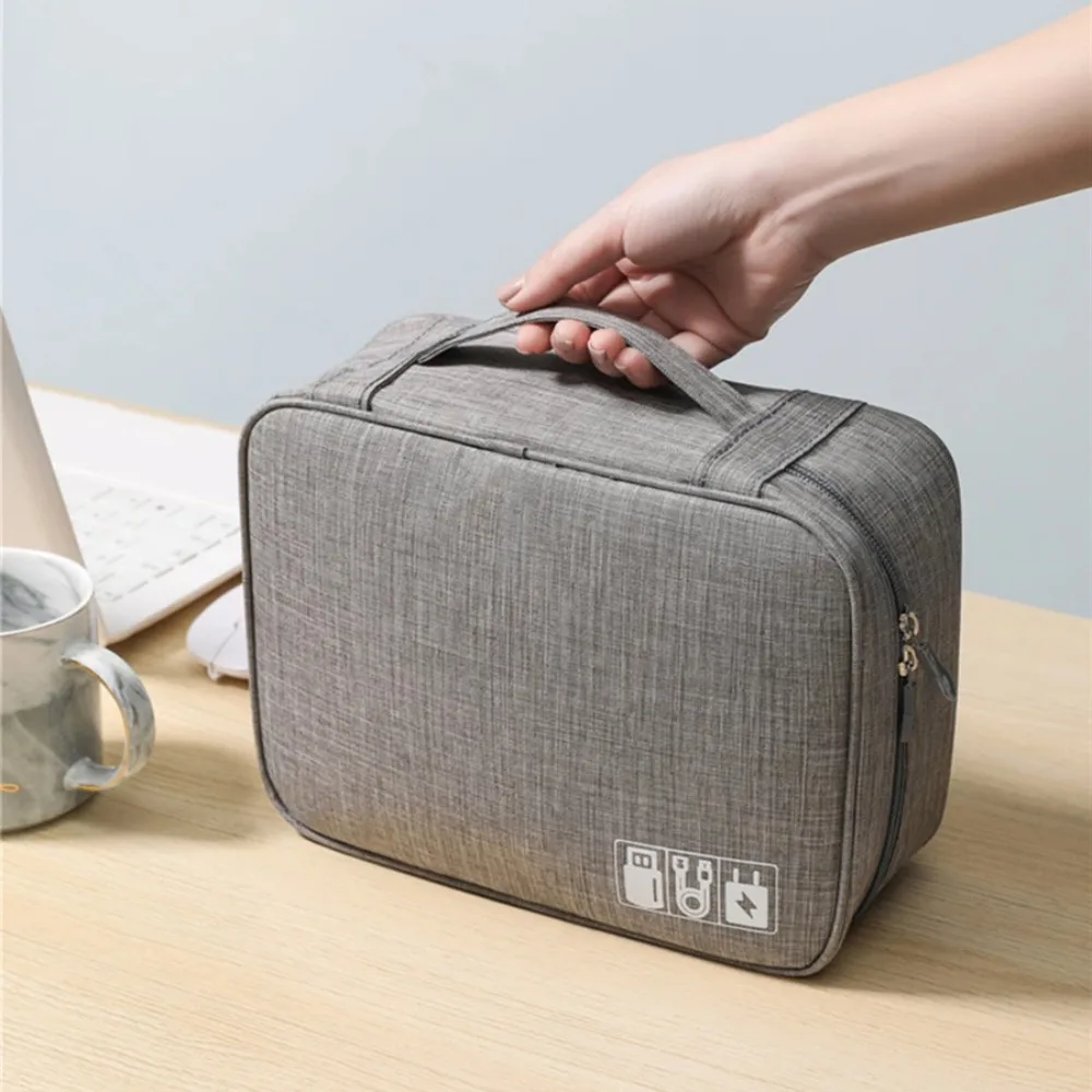 Portable Electronic CableOrganizer Bag - Waterproof USB Charger & Data Line Storage CaseTravel Cord Manager for Tech Accessories
