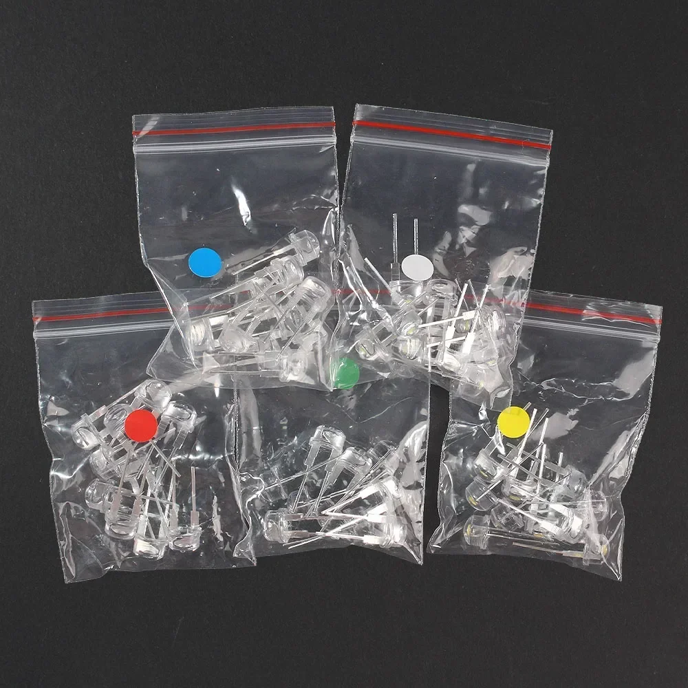 50 teile/los 8mm LED-Lampen super helle Strohhut Leuchtdiode Kit weiß blau grün rot gelb LED-Leuchten