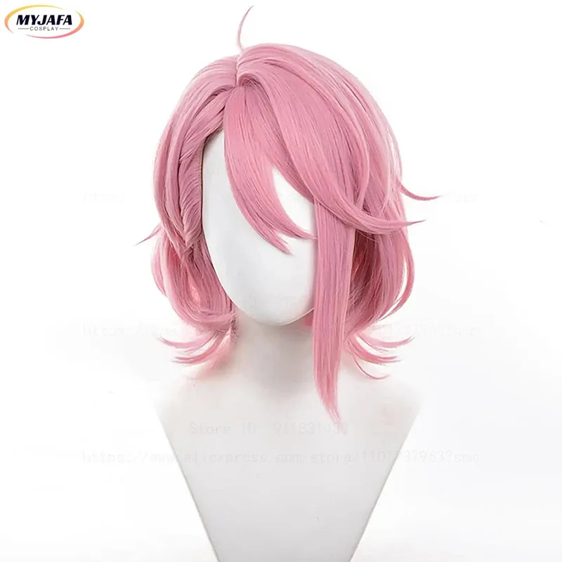 

Парик для косплея Aira Shiratori, аниме Dandadan, розовый, короткий, Momo Ayase, термостойкое волокно, парики для волос + шапочка для парика